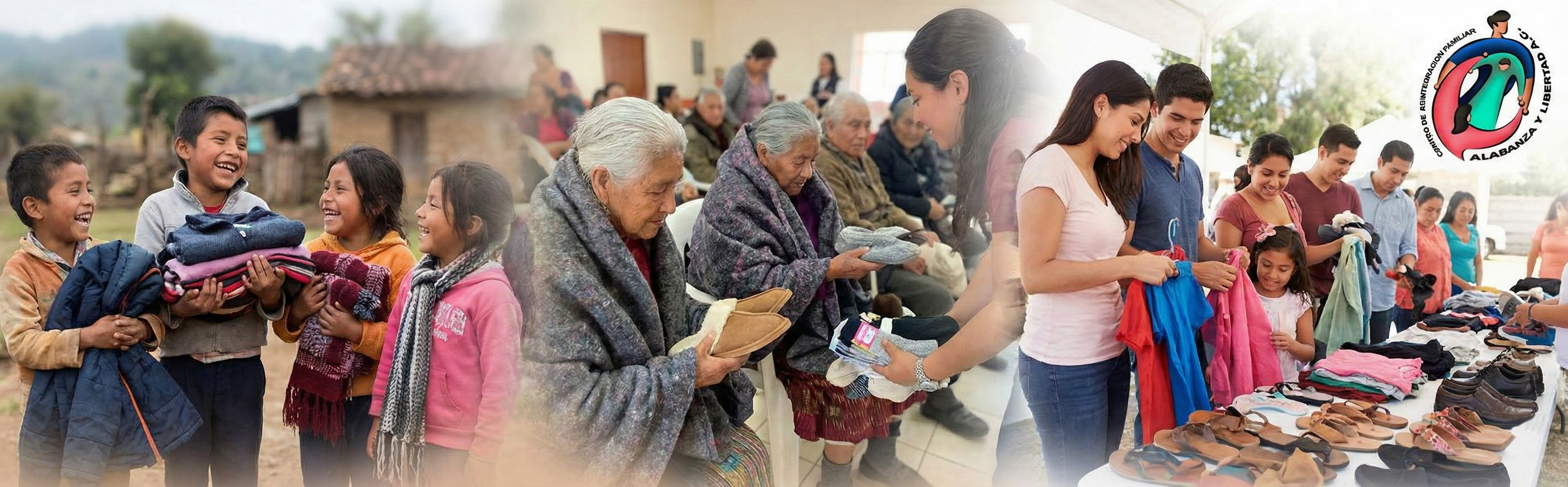Cobijas y ropa de abrigo listas para entrega comunitaria